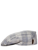 BORSALINO - KARIERTER COPPOLA-HUT AUS LEICHTER BAUMWOLLE - BLAU/GRAU/WEIß