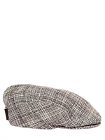 BORSALINO - WOLL-BAUMWOLL-MISCHUNG FERLA COPPOLA-HUT - SCHWARZ/BEIGE