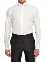 CANALI - OXFORD WINGTIP SMOKINGHEMD AUS BAUMWOLLE - WEIß