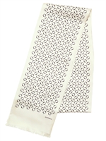 CANALI - BEDRUCKTER SEIDENSATINSCHAL - BEIGE7NAVY