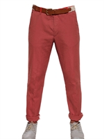 FOLK - 17CM LINEN & COTTON CANVAS TROUSERS - RED