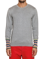 FOLK - MAGLIA SLIM FIT IN COTONE - GRIGIO