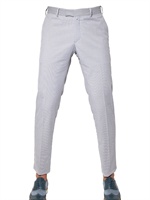 TOMBOLINI - 18CM ENGE HOSE AUS BAUMWOLLMISCHUNG - WEISS/BLAU