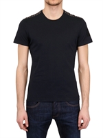 AQUASCUTUM - T-SHIRT AUS BAUMWOLLJERSEY MIT KARODETAILS - NAVYBLAU