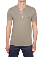 AQUASCUTUM - T-SHIRT AUS BAUMWOLLJERSEY - MILITÄRGRÜN