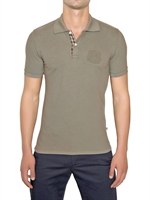 AQUASCUTUM - POLOHEMD AUS BAUMWOLLPIQUÉ MIT LOGO - MILITÄRGRÜN