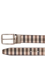 AQUASCUTUM - 30MM REVERSIBLE AND ADJUSTABLE CALF BELT - BEIGE/BLUE