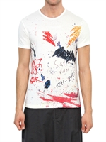KAI AAKMANN - PRINTED COTTON JERSEY T-SHIRT - WHITE