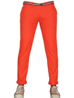 BOB - 17CM COTTON GABARDINE TROUSERS - CORAL