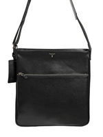 SERAPIAN - EVOLUTION LEATHER ENVELOPE BAG - BLACK