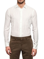 BOGLIOLI - PAISLEY JACQUARD LEINENMISCHUNG SHIRT - WEIß