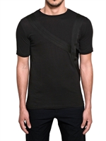 ADIDAS SLVR - GEBÄNDERTES T-SHIRT AUS BAUMWOLLJERSEY - SCHWARZ