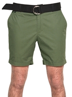 ADIDAS SLVR - LIGHT COTTON TWILL JUDO STYLE SHORTS - MILITARY GREEN