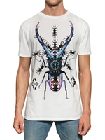MARCELO BURLON - EDWARD W BEETLE COTTON JERSEY T-SHIRT - WHITE