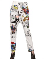 KAAL E.SUKTAE - TATTOO PRINT TROUSERS - WHITE