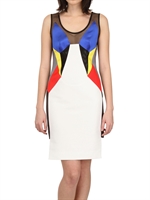 KAAL E.SUKTAE - KLEID AUS MESH UND SEIDE - WEIß
