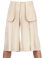 D.GNAK BY KANG.D - PLEATED SHORTS - BEIGE