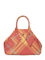 VIVIENNE WESTWOOD - KLEINE DERBY-HANDTASCHE AUS BESCHICHTETEM CANVAS - MULTI ORANGE