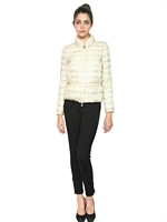 MONCLER GRENOBLE - NYLONJACKE MIT KLEINEN TUPFEN - ELFENBEIN