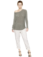TRANSIT PAR-SUCH - COTTON BLEND OVERSIZE SWEATER - SAGE GREEN
