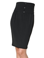 KARL LAGERFELD PARIS - GONNA A VITA ALTA IN VISCOSA STRETCH - NERO