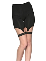 MURMUR - SHORTS IN JERSEY DI VISCOSA STRETCH CON REGGICALZE - NERO