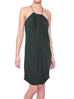 A.F.VANDEVORST - ASYMMETRISCHES STRETCH JERSEY KLEID - DUNKELGRÜN