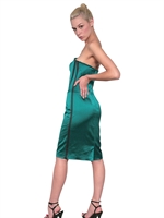 A.F.VANDEVORST - RAW CUT SHANTUNG KLEID - SMARAGDGRÜN