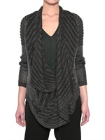 A.F.VANDEVORST - ASYMMETRIC LUREX COTTON SWEATER - CHARCOAL