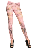 MCQ ALEXANDER MCQUEEN - WING PRINT LYCRA LEGGINGS - PINK