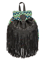 PELECHECOCO - RUCKSACK AUS RECYCELTEM STOFF UND LEDER - MULTI