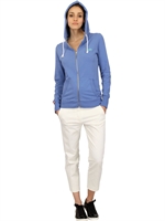 SUPERDRY - FELPA IN COTONE CON CAPPUCCIO - CELESTE