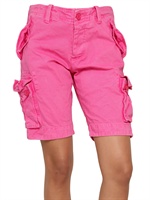 SUPERDRY - SHORTS CARGO IN COTONE - ROSA