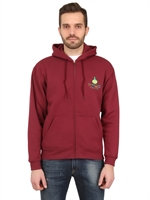 DYNAMO CAMP - HOODED COTTON FLEECE SWEATSHIRT - BURGUNDY