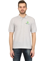 DYNAMO CAMP - STRETCH COTTON PIQUE POLO SHIRT - GREY MELANGE