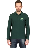 DYNAMO CAMP - LONG SLEEVED COTTON PIQUE POLO SHIRT - GREEN