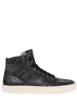 HOGAN REBEL - SNEAKERS ALTE IN PELLE EFFETTO VINTAGE - NERO