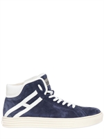 HOGAN REBEL - SNEAKERS IN CAMOSCIO - BLU