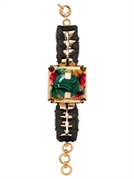 VALENTINA BRUGNATELLI - BELLA MALACHITE AND BRASS BRACELET - MULTI