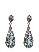 MCL MATTHEW CAMPBELL LAURENZA - TOPAZ AND SAPPHIRE DROP EARRINGS - BABY BLUE