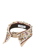 SETTANTA BIJOUX - LIMITED EDITION CANVAS COLLAR - BEIGE/MULTI