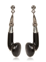 BY LUDO - ON AIR HEADPHONE EARRINGS - BLACK