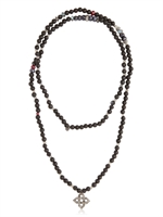 OCNARF SAIRUTSA - COLLAN CON RUBINI, ZAFFIRI, DIAMANTI E LAVA - NERO