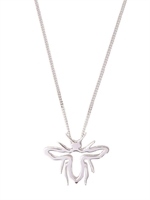DIOR HOMME - SILVER BEE PENDANT NECKLACE - SILVER