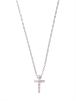 DIOR HOMME - CROSS PENDANT NECKLACE - PALLADIUM