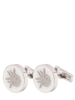 DIOR HOMME - BEE CUFFLINKS - PALLADIUM/WHITE