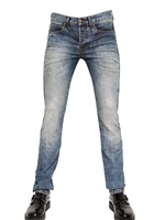 MCQ ALEXANDER MCQUEEN - JEANS SKINNY FIT IN DENIM LAVATO 17CM - BLU