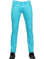 CHEAP MONDAY - 15CM ZIP LOW STRETCH DENIM JEANS - TURQUOISE