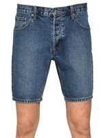CHEAP MONDAY - 19.5CM STONE WASHED DENIM BERMUDA - OPEN BLUE