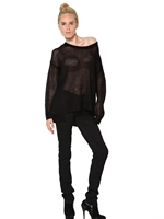 CHEAP MONDAY - COTTON NET SWEATER - BLACK